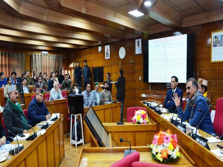 मुख्यमंत्री ने जिला ऊना तथा हमीरपुर के विधायकों के साथ आयोजित बैठक की अध्यक्षता की